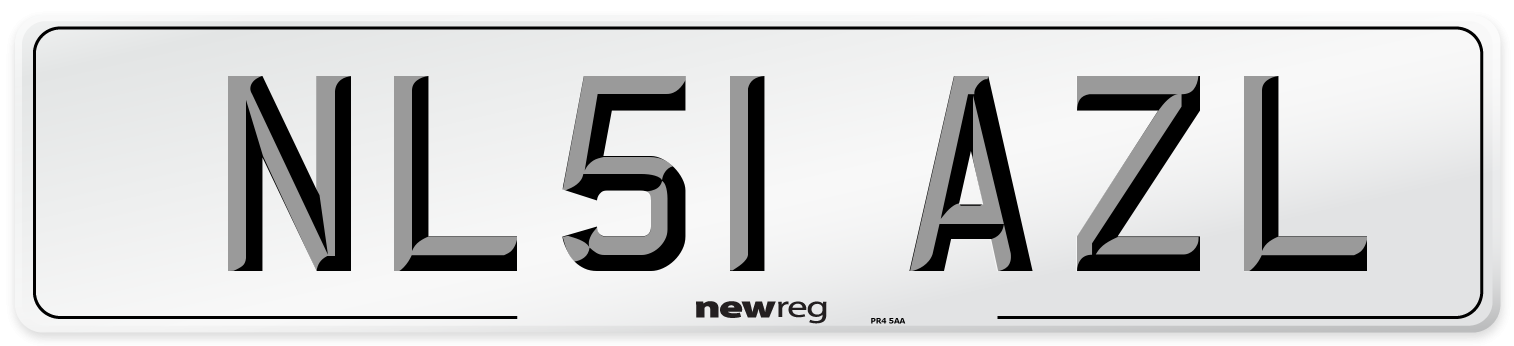 NL51 AZL Number Plate from New Reg